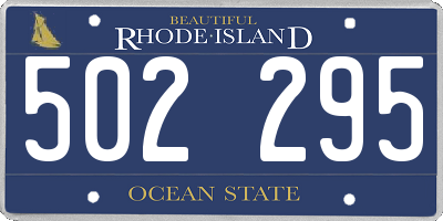 RI license plate 502295