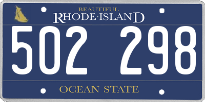 RI license plate 502298