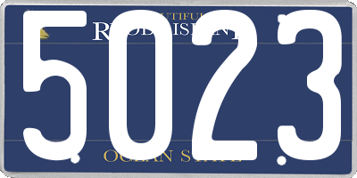 RI license plate 5023