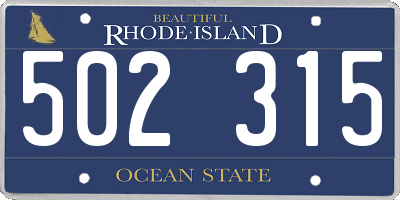 RI license plate 502315