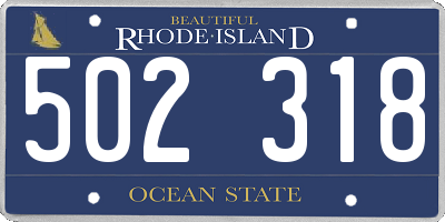RI license plate 502318