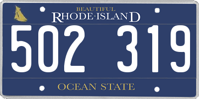 RI license plate 502319
