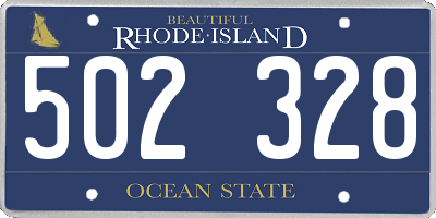 RI license plate 502328