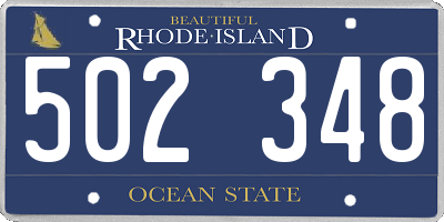 RI license plate 502348