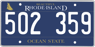 RI license plate 502359