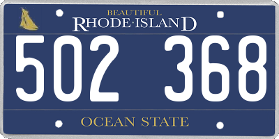 RI license plate 502368