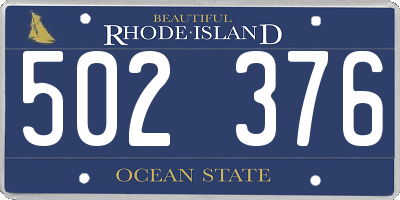 RI license plate 502376