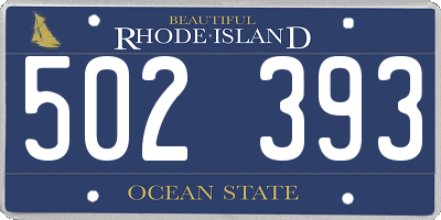 RI license plate 502393