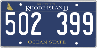 RI license plate 502399
