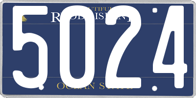 RI license plate 5024