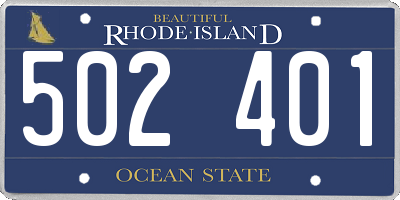 RI license plate 502401