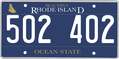 RI license plate 502402