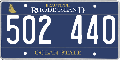 RI license plate 502440