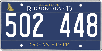 RI license plate 502448