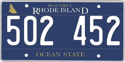 RI license plate 502452