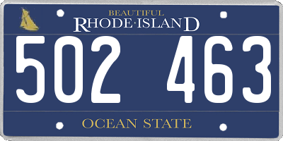 RI license plate 502463