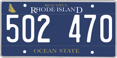 RI license plate 502470