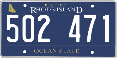 RI license plate 502471