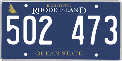 RI license plate 502473