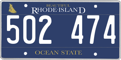RI license plate 502474