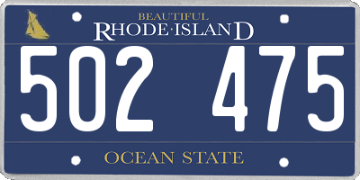 RI license plate 502475