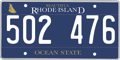 RI license plate 502476