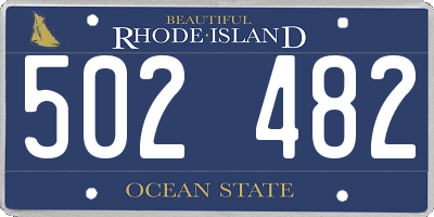 RI license plate 502482