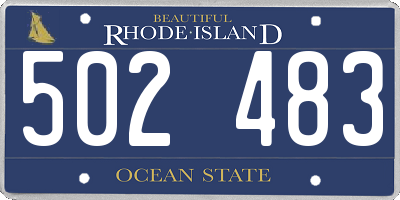 RI license plate 502483