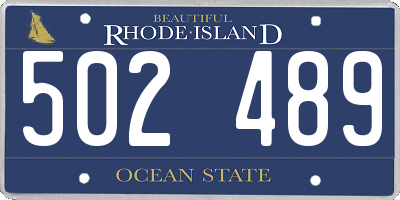 RI license plate 502489