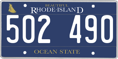 RI license plate 502490