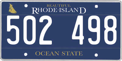RI license plate 502498