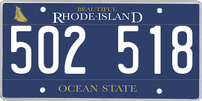 RI license plate 502518