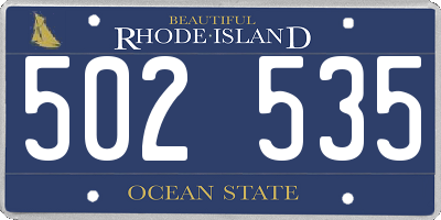 RI license plate 502535