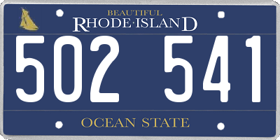 RI license plate 502541