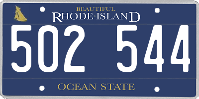 RI license plate 502544