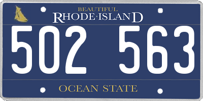 RI license plate 502563