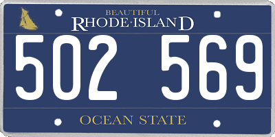 RI license plate 502569