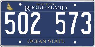 RI license plate 502573