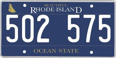 RI license plate 502575