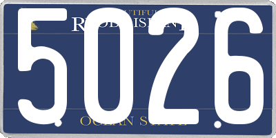 RI license plate 5026