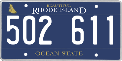 RI license plate 502611