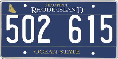 RI license plate 502615