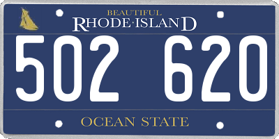 RI license plate 502620