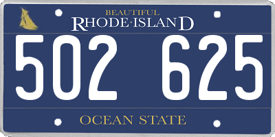 RI license plate 502625