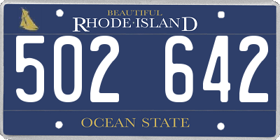 RI license plate 502642