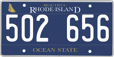 RI license plate 502656