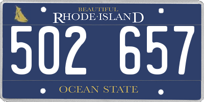 RI license plate 502657
