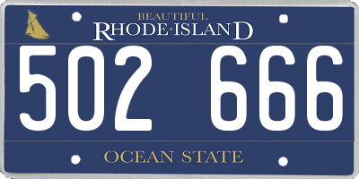 RI license plate 502666