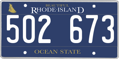 RI license plate 502673