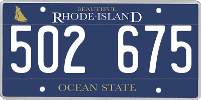 RI license plate 502675